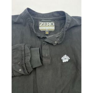 Zero Restriction Microsuede Long Sleeve‎ 1/4 Snap Pullover Black Mens XXL